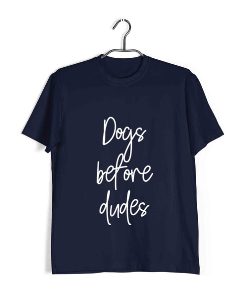 Aaramkhor Specials Dogs DOGS BEFORE DUDES Custom Printed Graphic Design T-Shirt for Women